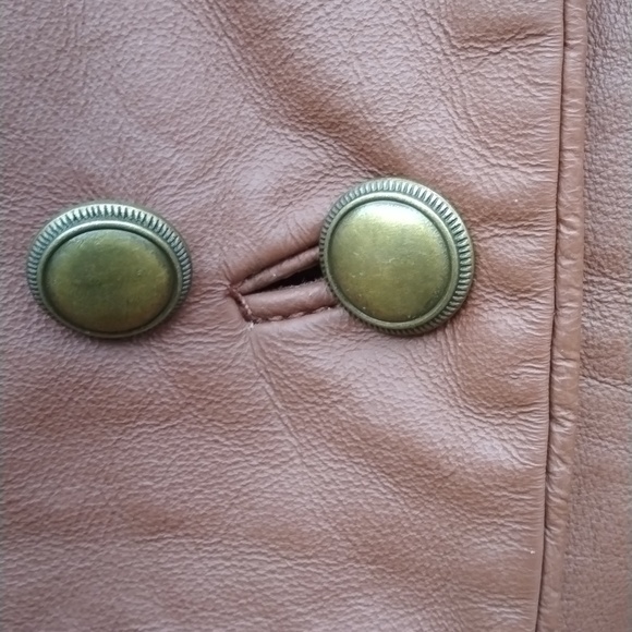 Metro Style leather jacket Genuine Leather Vintage Size 8 - Picture 3 of 16